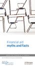 Financial aid myths and facts INHERIT THE THINKING OF J.P. MORGAN NOT FDIC INSURED, MAY LOSE VALUE, NOT BANK GUARANTEED