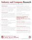 Industry and Company Research