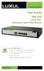 User Guide. XBR-2300 Luxul Xen Enterprise Dual-WAN Router. luxul.com. Simply Connected. Use the XBR-2300 to: