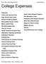 Blinn College Official Catalog 2015-2016 College Expenses / 1