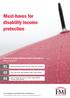 Must-haves for disability income protection