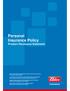 Personal Insurance Policy Product Disclosure Statement