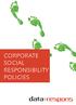 CORPORATE SOCIAL RESPONSIBILITY POLICIES