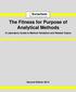 The Fitness for Purpose of Analytical Methods. A Laboratory Guide to Method Validation and Related Topics