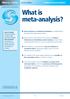 What is meta-analysis?