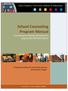 School Counseling Program Manual Counseling and Human Development August 2012 REVISED Edition