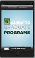 College of Education GUIDE TO GRADUATE PROGRAMS
