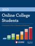Online College Students. Comprehensive Data on Demands and Preferences