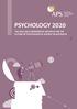 Psychology 2020. The 2011-2012 Presidential Initiative on the future of Psychological Science In Australia