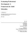 Evaluating Professional Development: A Framework for Adult Education