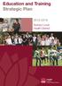 Education and Training Strategic Plan