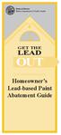 State of Illinois Illinois Department of Public Health OUT. Homeowner s Lead-based Paint Abatement Guide
