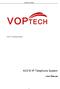 VOPTech User Manual. VoIP communication. AX210 IP Telephone System. User Manual