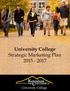 University College. Strategic Marketing Plan. 2015-2017 1