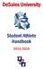 DeSales University. Student Athlete Handbook