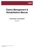 Claims Management & Rehabilitation Manual