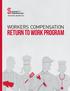 WORKERS COMPENSATION RETURN TO WORK PROGRAM