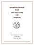 URBAN ENTERPRISE ZONE TAX QUESTIONS AND ANSWERS