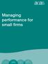 Managing performance for small firms