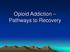 Opioid Addiction Pathways to Recovery