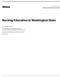 Nursing Education in Washington State