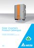 Solar Inverters Product Catalogue. Solar inverters, monitoring and support for residential / commercial installations and power plants