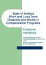 State of Indiana Short and Long Term Disability and Worker s Compensation Programs