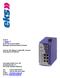 System e-light 2M. 6x10/100TX und 2x100FX Managed Industrial Ethernet Switch. Version: EN_Manual_e-light-2M_v2.8.doc Description and Manual