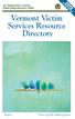 Vermont Victim Services Resource Directory