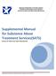 Supplemental Manual for Substance Abuse Treatment Services(SATS) RULES OF PRACTICE AND PROCEDURE