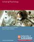 School of Psychology. MSc Psychological Research Methods Research Degrees: PhD/MPhil POSTGRADUATE STUDIES. www.le.ac.