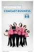 WELCOME TO COMCAST BUSINESS