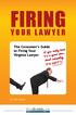 The Consumer s Guide to Firing Your Virginia Lawyer