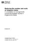 Reducing the number and costs of whiplash claims A consultation on arrangements concerning whiplash injuries in England and Wales.