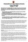 RIDDARHYTTAN RESOURCES PRESS RELEASE August 11, 2003