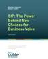 SIP: The Power Behind New Choices for Business Voice
