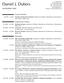 Daniel J. Dubois. curriculum vitae. Current Position. Employment History. Education