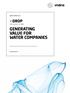 GENERATING VALUE FOR WATER COMPANIES