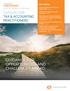 GUIDANCE FOR OPPORTUNITIES AND CHALLENGES AHEAD CATALOG FOR TAX & ACCOUNTING PRACTITIONERS HOT TOPICS: