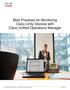 Best Practices for Monitoring Cisco Unity Devices with Cisco Unified Operations Manager