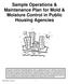 Sample Operations & Maintenance Plan for Mold & Moisture Control in Public Housing Agencies