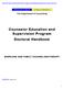 Counselor Education and Supervision Program Doctoral Handbook