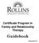 Certificate Program in Family and Relationship Therapy. Guidebook. Revised 08/12/14