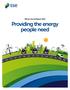 SSE plc Annual Report 2014. Providing the energy people need