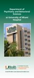 Department of Psychiatry and Behavioral Sciences at University of Miami Hospital