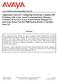 Abstract. Avaya Solution & Interoperability Test Lab