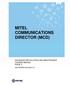 MITEL COMMUNICATIONS DIRECTOR (MCD)