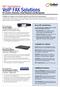 VoIP FAX Solutions. for Carriers, Enterprise, Small Business and Workgroups