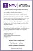 NYU College of Nursing Student Affairs News