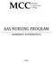 AAS NURSING PROGRAM ADMISSION INFORMATION 2/20/14